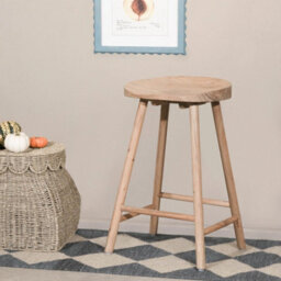 70Cm Tractor Style Acacia Wooden Saddle Seat Bar Stool - thumbnail 4