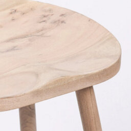 70Cm Tractor Style Acacia Wooden Saddle Seat Bar Stool - thumbnail 5