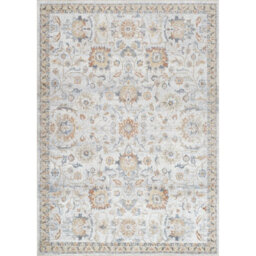Livabliss Lillian-Washable Grey Yellow Blue Traditional Vintage Boho Living Dining Rug 140 X 200 Cm Easy Care, Non Shedding - thumbnail 1