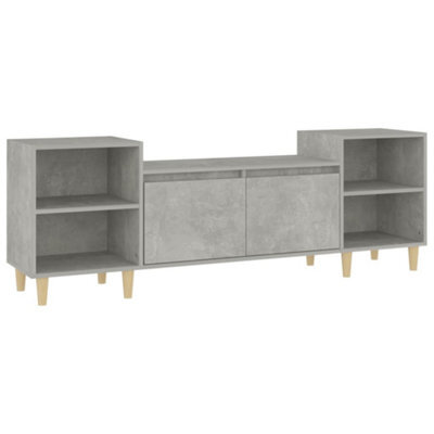 Berkfield Sturdy Tv Cabinet Concrete Grey 160X35X55 Cm Engineered Wood - image 1