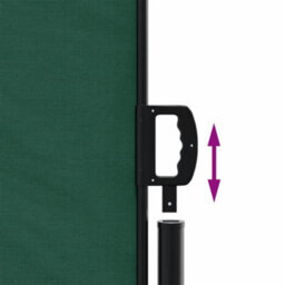 Berkfield Retractable Side Awning Dark Green 160X600 Cm - thumbnail 6