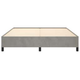 Berkfield Bed Frame Light Grey 180X200 Cm 6Ft Super King Velvet - thumbnail 5