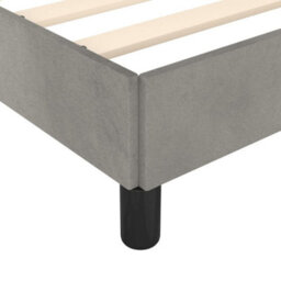 Berkfield Bed Frame Light Grey 180X200 Cm 6Ft Super King Velvet - thumbnail 7
