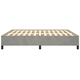 Berkfield Bed Frame Light Grey 180X200 Cm 6Ft Super King Velvet - thumbnail 6