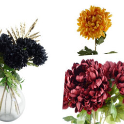 Pegdev - Pdl - Pack Of 6 Reflex Chrysanthemums 75Cm Gold Artificial Silk Flowers Extra Large - thumbnail 4