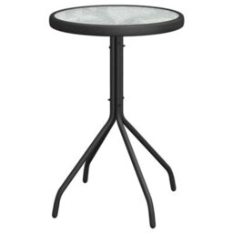 Berkfield Modern Garden Bistro Set 3 Pcs Black Steel - thumbnail 6