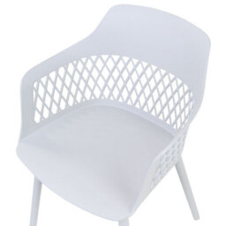 Beliani Set Of 2 Light Grey Dining Chairs With Ergonomic Backrest - thumbnail 6