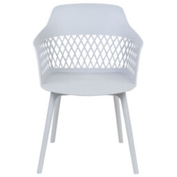 Beliani Set Of 2 Light Grey Dining Chairs With Ergonomic Backrest - thumbnail 1