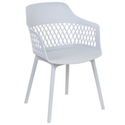 Beliani Set Of 2 Light Grey Dining Chairs With Ergonomic Backrest - thumbnail 4