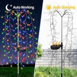 2Pcs Outdoor Solar Garden Lights Starburst Led Stake Lamps - thumbnail 4