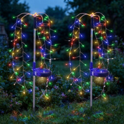 2Pcs Outdoor Solar Garden Lights Starburst Led Stake Lamps - thumbnail 1
