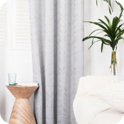 Deconovo Foil Printed Room Darkening Curtains Thermal Insulated Eyelet Curtains 66 X 72 Inch Greyish White 2 Panels - thumbnail 6