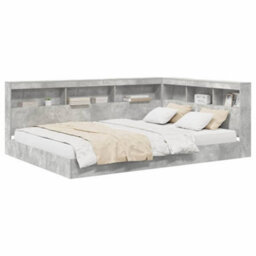 Berkfield With Headboard 2 Pcs Concrete Grey 160 X 200 Cm Engineered Wood - thumbnail 3