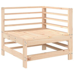 Berkfield Garden Corner Sofa Solid Wood Pine - thumbnail 2