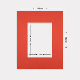 Ak Frames 20X16 Poppy Red Picture Mounts To Fit A4 Aperture Size - Mount Board Only (No Frame Included) - thumbnail 3