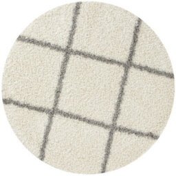 The Rugs Moroccan Shaggy Rugs And Runners Soft Fluffy Diamond Design High Pile Ivory And Grey Living Room Kitchen Hallway 500