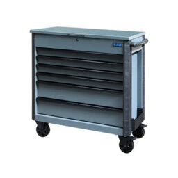 Sgs 28In 6 Drawer Roller Cabinet, Tool Box On Wheels Lid Top & Side Trays Metal - thumbnail 2