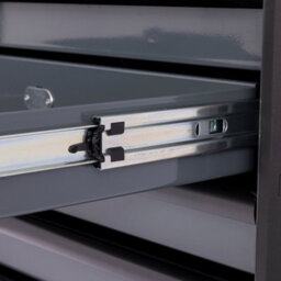 Sgs 28In 6 Drawer Roller Cabinet, Tool Box On Wheels Lid Top & Side Trays Metal - thumbnail 6