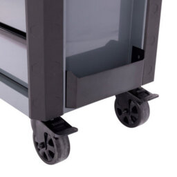 Sgs 28In 6 Drawer Roller Cabinet, Tool Box On Wheels Lid Top & Side Trays Metal - thumbnail 4