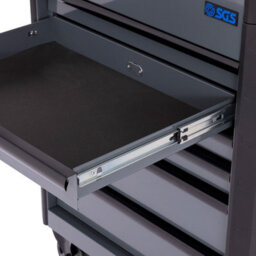 Sgs 28In 6 Drawer Roller Cabinet, Tool Box On Wheels Lid Top & Side Trays Metal - thumbnail 5