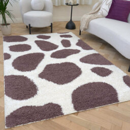 The Rugs Moodi Shaggy Purple Nimbus Rug Runner Abstract Thick High Pile For Living Rooms, Bedrooms, Hallways, Kitchens - thumbnail 7