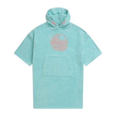 Animal Childrens/kids Gill Towelling Organic Hooded Towel Turquoise (S-M) - image 1