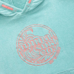 Animal Childrens/kids Gill Towelling Organic Hooded Towel Turquoise (S-M) - thumbnail 3