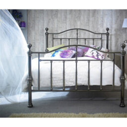 "Worcester 4Ft 6"" Double Elizabeth Black Nickel Metal Bed Frame - (149Cm)" - thumbnail 3