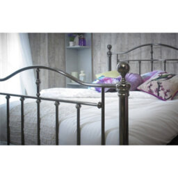 "Worcester 4Ft 6"" Double Elizabeth Black Nickel Metal Bed Frame - (149Cm)" - thumbnail 2