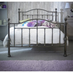 "Worcester 4Ft 6"" Double Elizabeth Black Nickel Metal Bed Frame - (149Cm)" - thumbnail 1