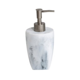 Showerdrape Octavia White Marble & Chrome Liquid Soap Dispenser - thumbnail 2