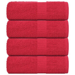 Berkfield Wash Towels 4 Pcs Frogn Red 30X30 Cm 100% Cotton