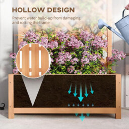 Prime Plus Brown Tall  Wooden Rectangular Planter House (H)120Cm (W)45Cm - thumbnail 4