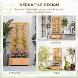 Prime Plus Brown Tall  Wooden Rectangular Planter House (H)120Cm (W)45Cm - thumbnail 2