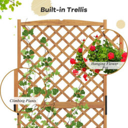 Prime Plus Brown Tall  Wooden Rectangular Planter House (H)120Cm (W)45Cm - thumbnail 5
