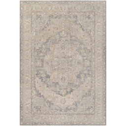 Livabliss Avant Garde-Vintage Grey Blue Beige Traditional Boho Fringe Living Dining Bedroom Rug 200 X 290 Cm Easy Care, Non Shedding - thumbnail 2