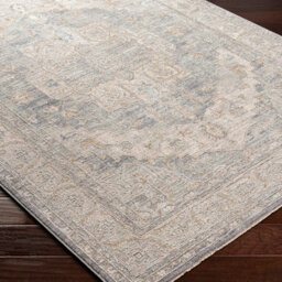 Livabliss Avant Garde-Vintage Grey Blue Beige Traditional Boho Fringe Living Dining Bedroom Rug 200 X 290 Cm Easy Care, Non Shedding - thumbnail 6