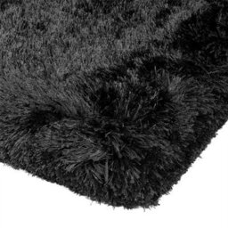 Black Handmade , Luxurious , Modern , Plain , Shaggy , Sparkle Easy To Clean Rug For Living Room, Bedroom - 160Cm X 230Cm - thumbnail 2