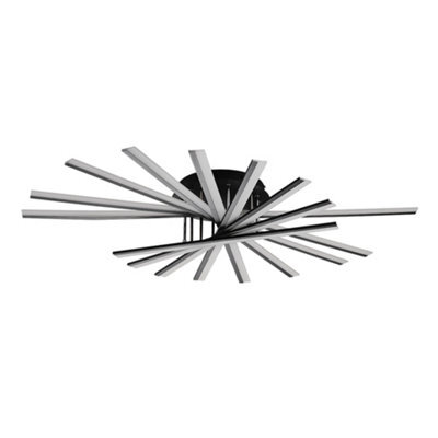 Thehotsale Black Modern 9-Arm Design Led Ceiling Light For Various Rooms, White Light 111Cm Dia - image 1