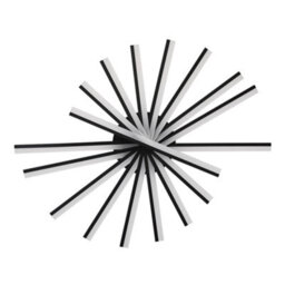 Thehotsale Black Modern 9-Arm Design Led Ceiling Light For Various Rooms, White Light 111Cm Dia - thumbnail 2