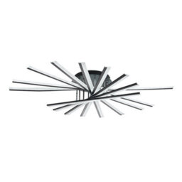 Thehotsale Black Modern 9-Arm Design Led Ceiling Light For Various Rooms, White Light 111Cm Dia - thumbnail 4