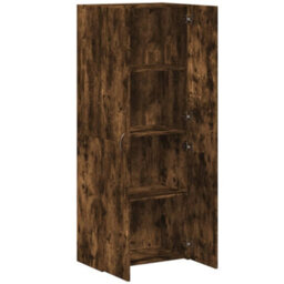 Berkfield File Cabinet Smoked Oak 60X32X153 Cm Engineered Wood - thumbnail 7