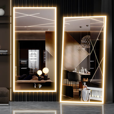 Cassilando White Led Full Length Mirror 180X80Cm/70.86X31.49In  Color Dimmable Free Standing Wall Mounted - image 1