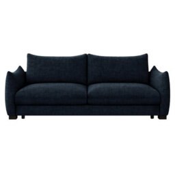 Charlotte 3 Seater Sofa Bed With Fabric Cover In Navy Blue - thumbnail 3