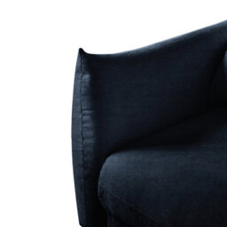 Charlotte 3 Seater Sofa Bed With Fabric Cover In Navy Blue - thumbnail 7