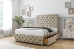 "Sloomy Vienna Almond Coniston Divan Bed Set 2 Drawers Left Side With 54"" Floor Standing & 12"" Footboard 3' Single" - thumbnail 3