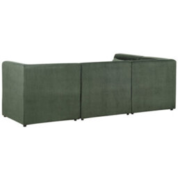 Beliani Modular Corner Sofa 4 Seater Lemvig Corduroy Green With Ottoman Right Hand - thumbnail 6