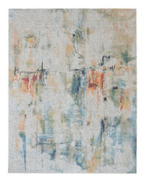 Ivory/multicolour Floral Luxurious Modern Easy To Clean Rug For Living Room, Bedroom And Dining Room-61Cm X 122Cm - thumbnail 9