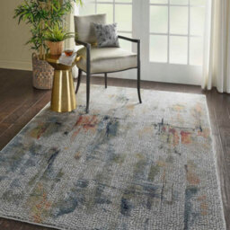 Ivory/multicolour Floral Luxurious Modern Easy To Clean Rug For Living Room, Bedroom And Dining Room-61Cm X 122Cm - thumbnail 1