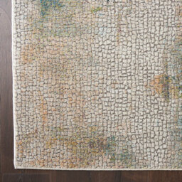 Ivory/multicolour Floral Luxurious Modern Easy To Clean Rug For Living Room, Bedroom And Dining Room-61Cm X 122Cm - thumbnail 5
